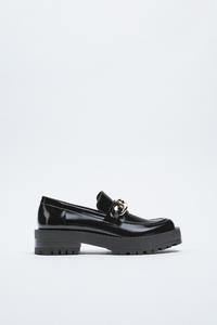 Black loafers with topstitching clearance