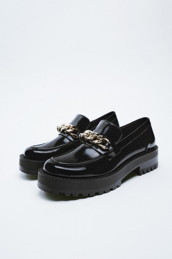 Chain loafers zara