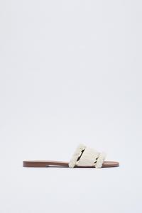 Zara slides with pearls clearance