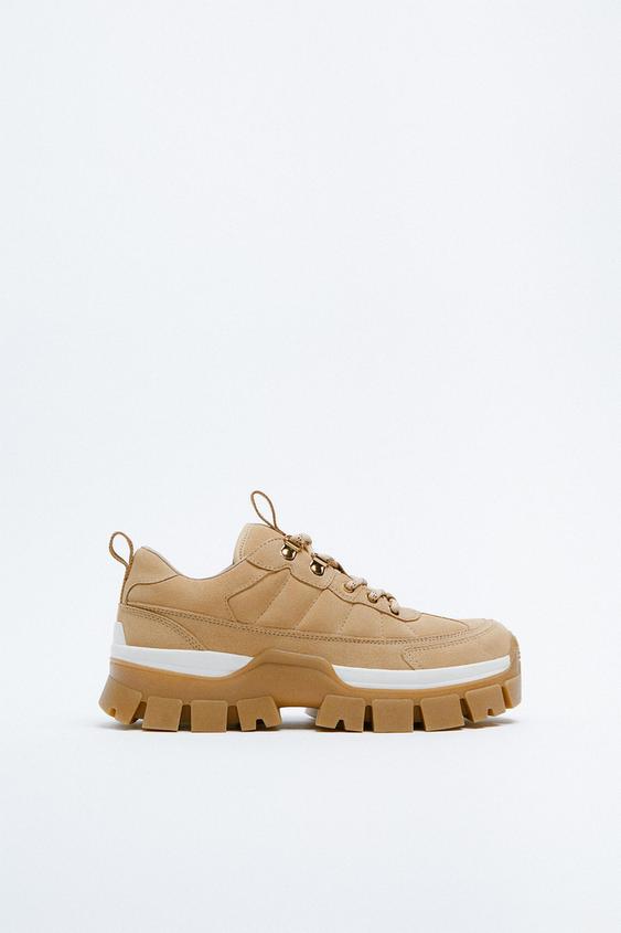 zara gold trainers