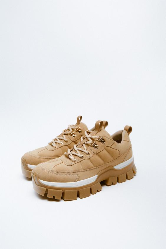 zara gold trainers