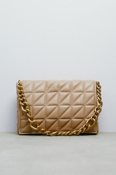 puffer tote bolsa zara