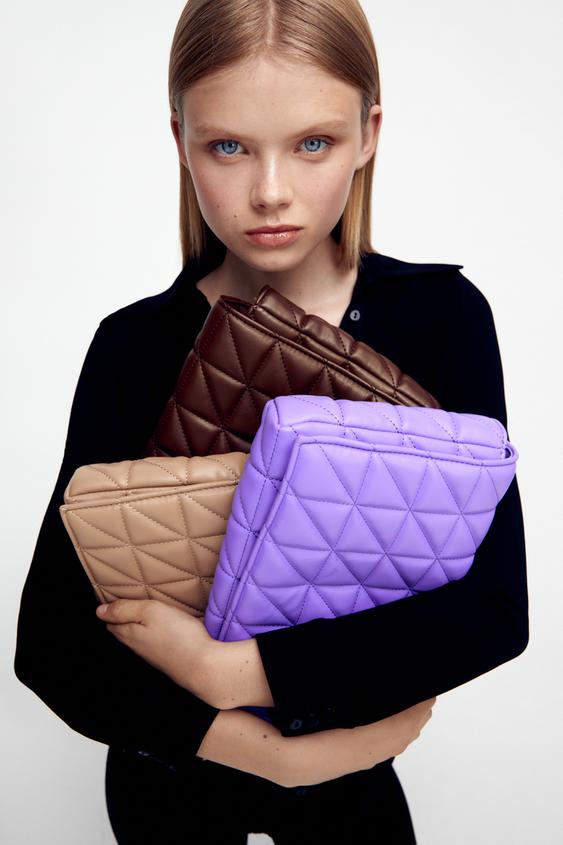 bolso hombro acolchado cadena zara