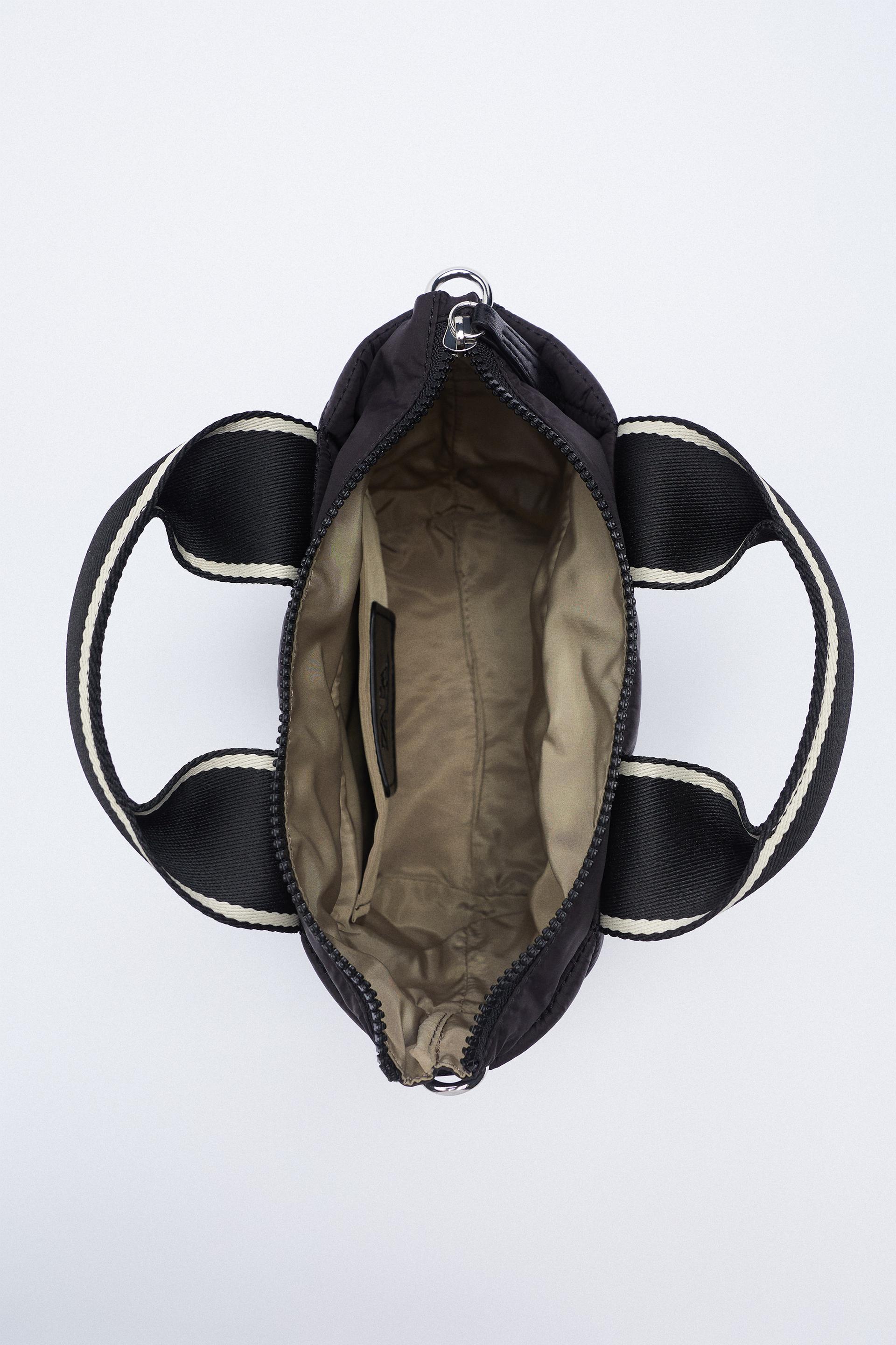 BOLSO BANDOLERA CITY NYLON MENSAJE - Negro | ZARA España