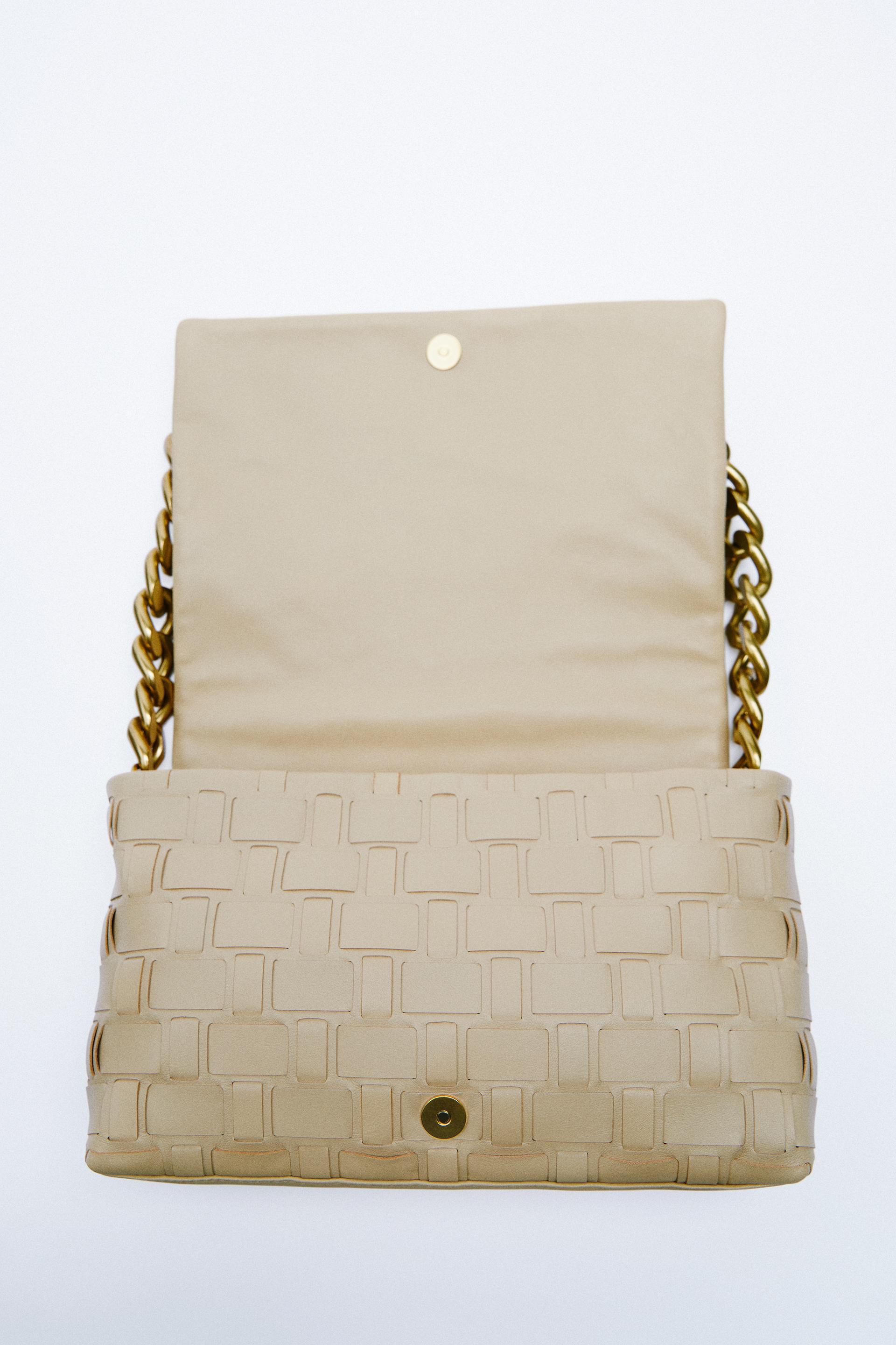 zara braided leather backpack