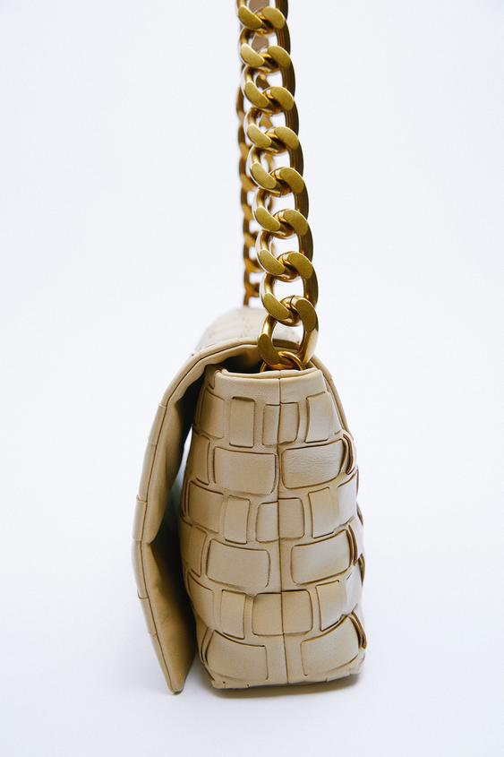 zara braided leather backpack