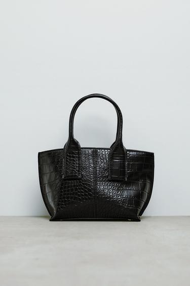 puffer tote bolsa zara