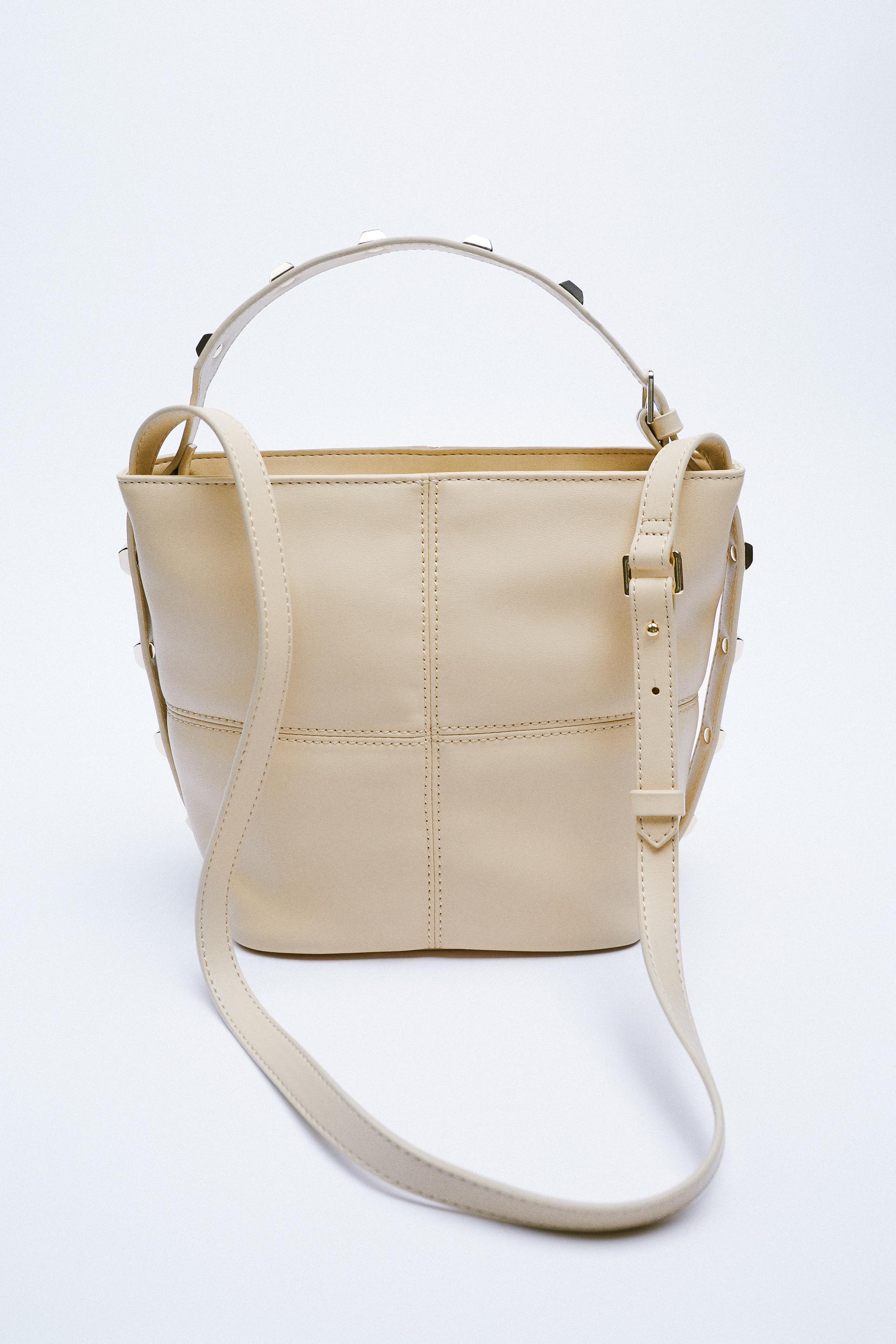 スタッズ付きバケットバッグ ベージュ Zara Japan 日本