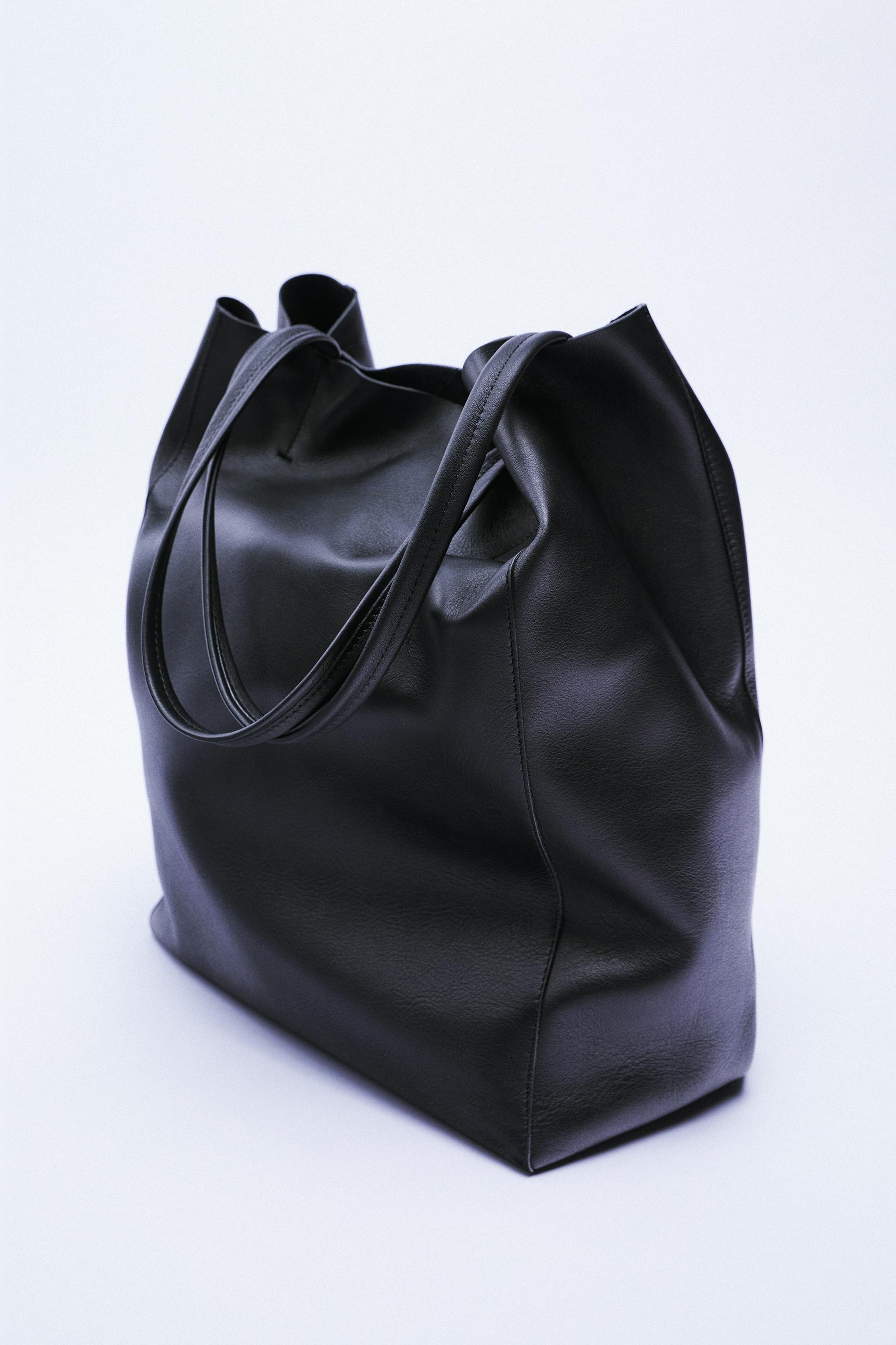BOLSO SHOPPER PIEL EVERYDAY - Marrón Chocolate | ZARA España