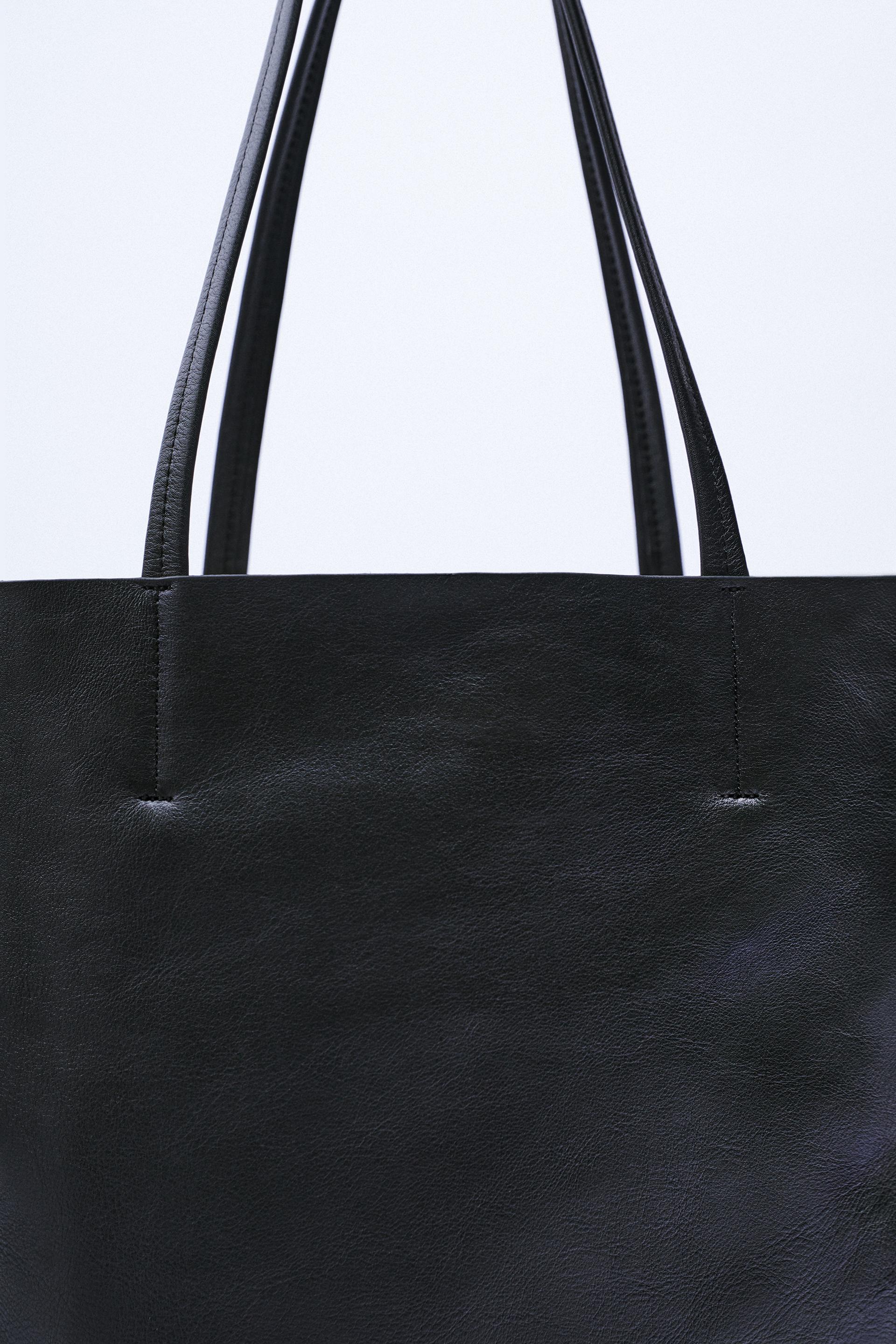 BOLSO SHOPPER PIEL EVERYDAY - Marrón Chocolate | ZARA España