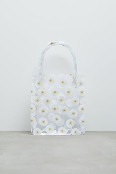 Image 0 of MINI TOTE BAG IN FLORAL VINYL from Zara