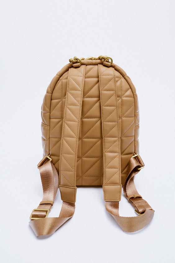 zara quilted backpack