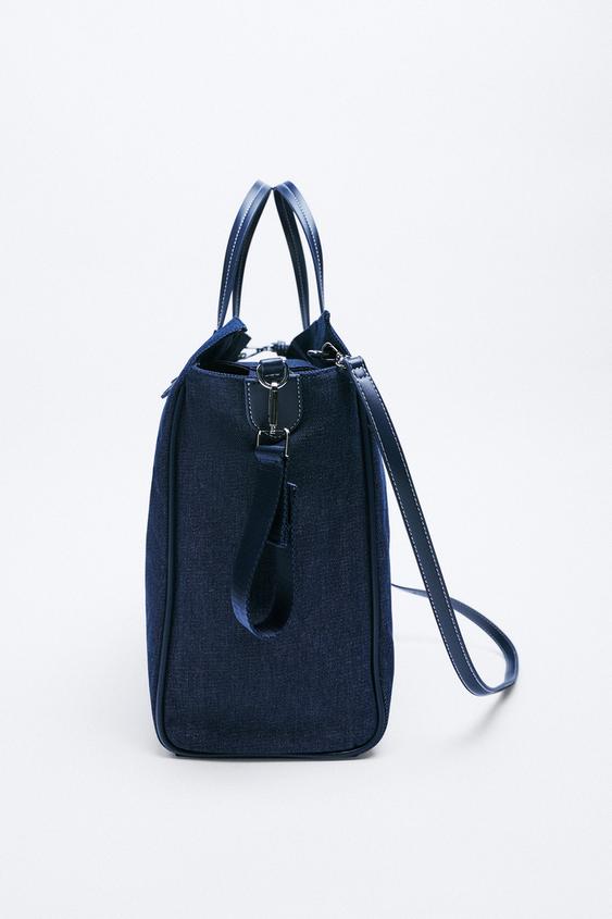DENIM TOTE BAG - Denim Blue | ZARA 
