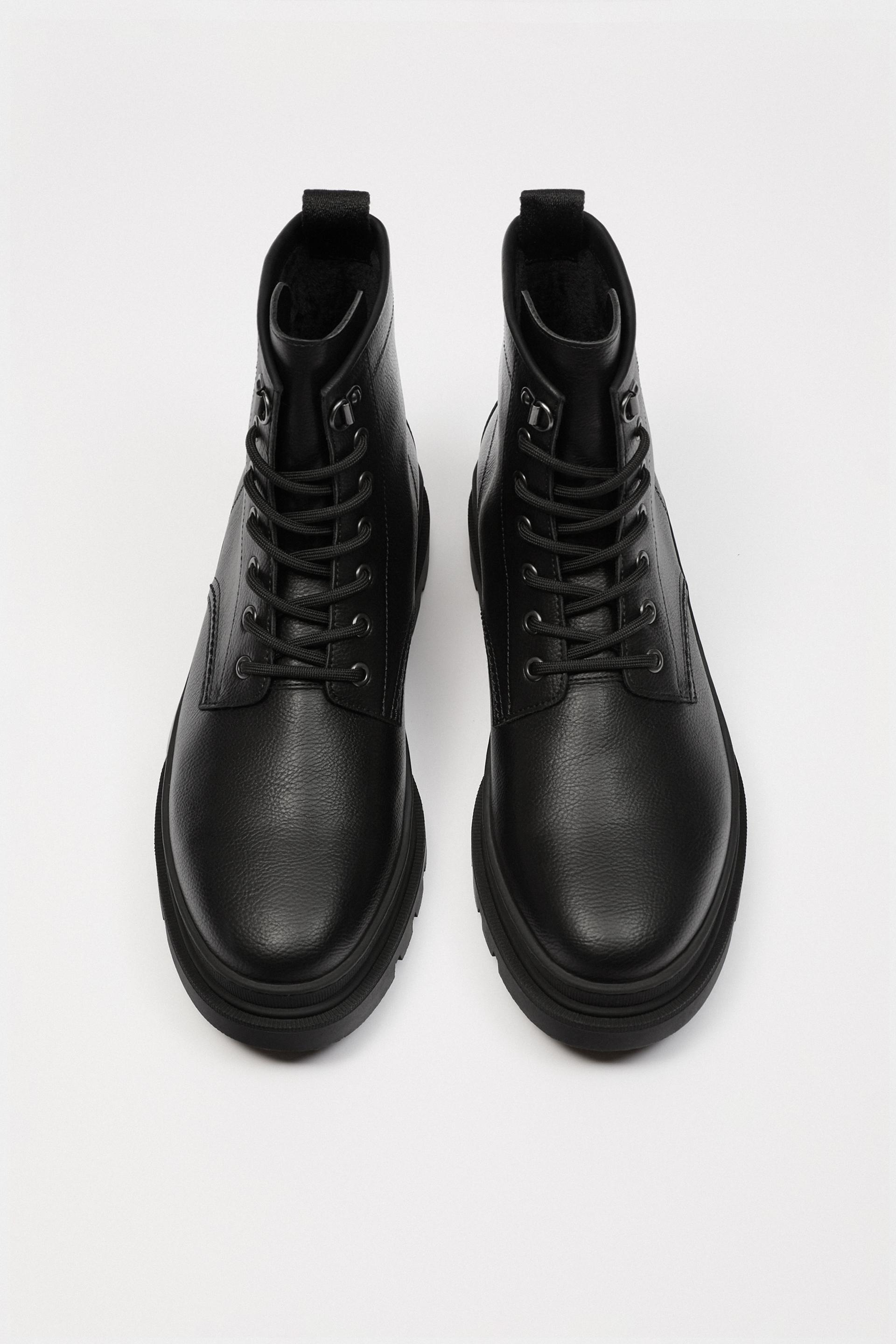 zara lace up booties