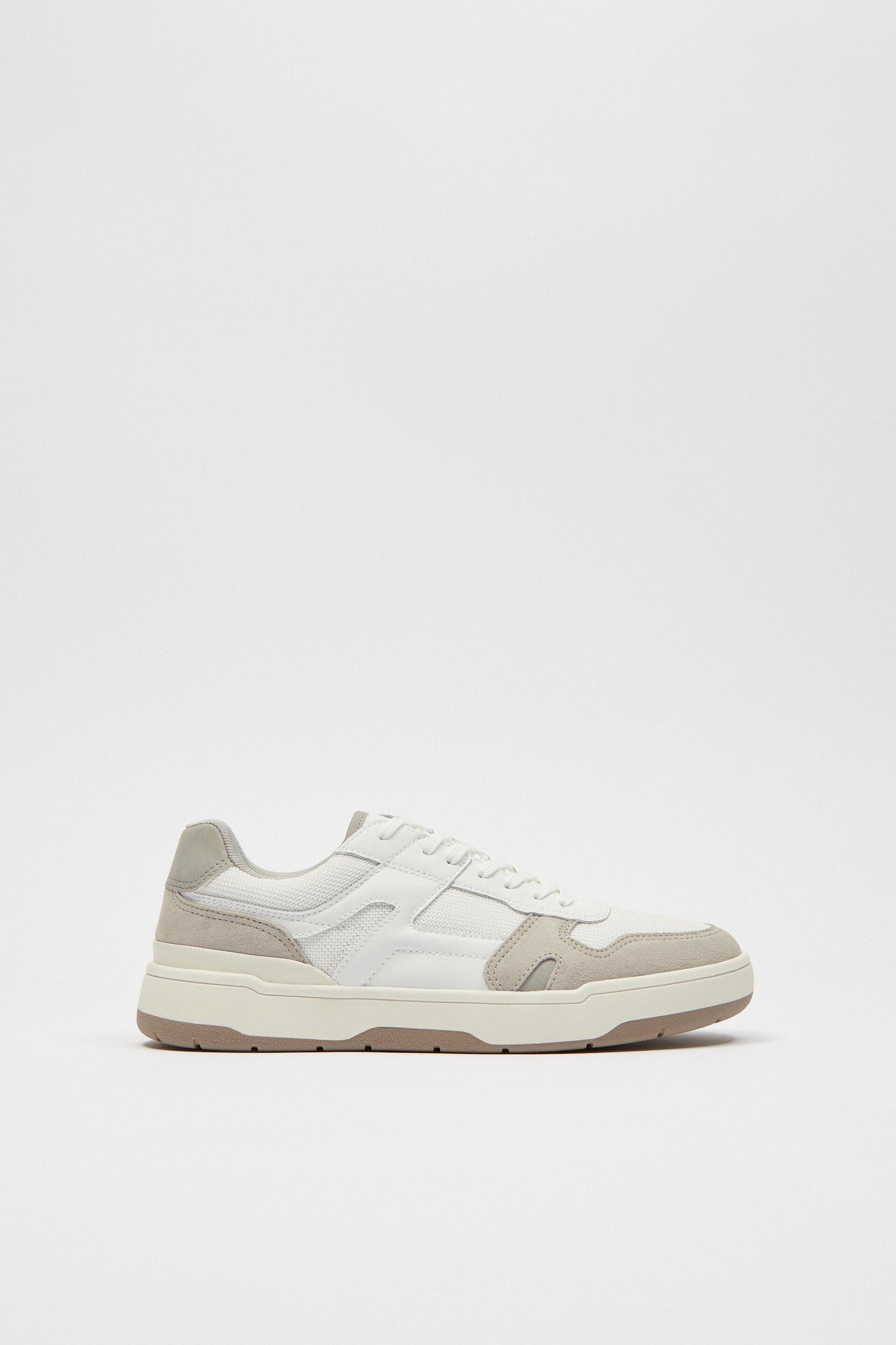 zara cream trainers