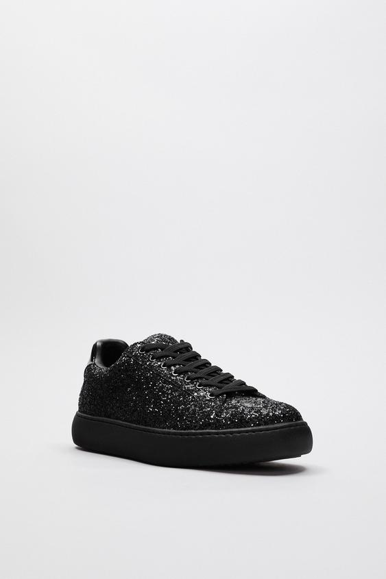 zara glitter sneakers
