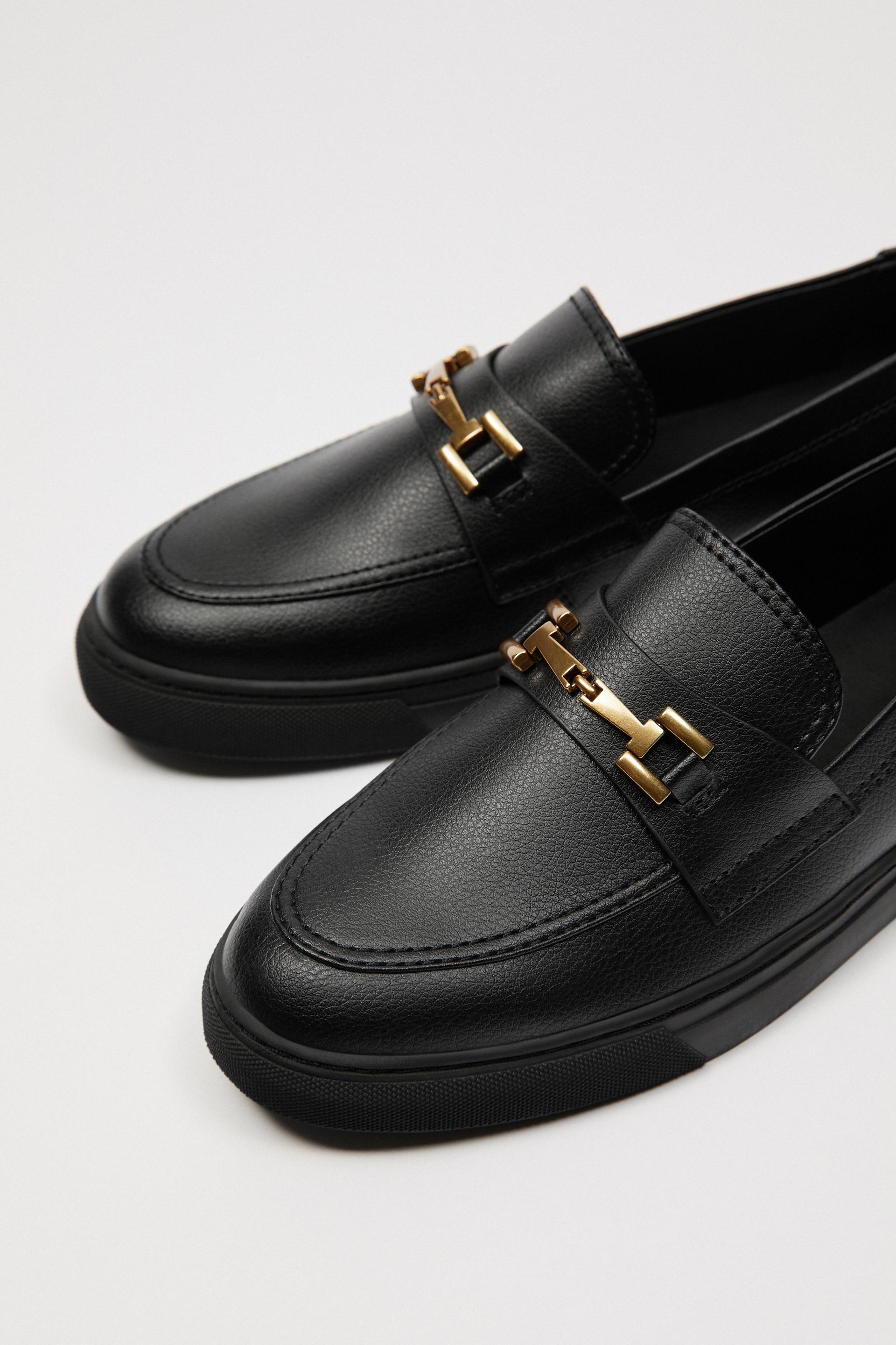 Loafers With Buckle Detail Black Zara Spain Loafers With Buckle Detail Black Zara Spain