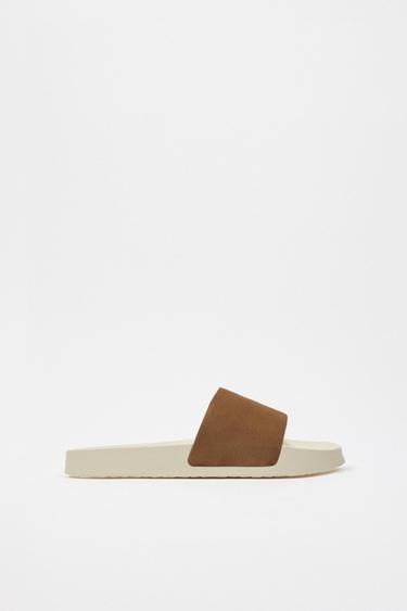 zara basic slippers