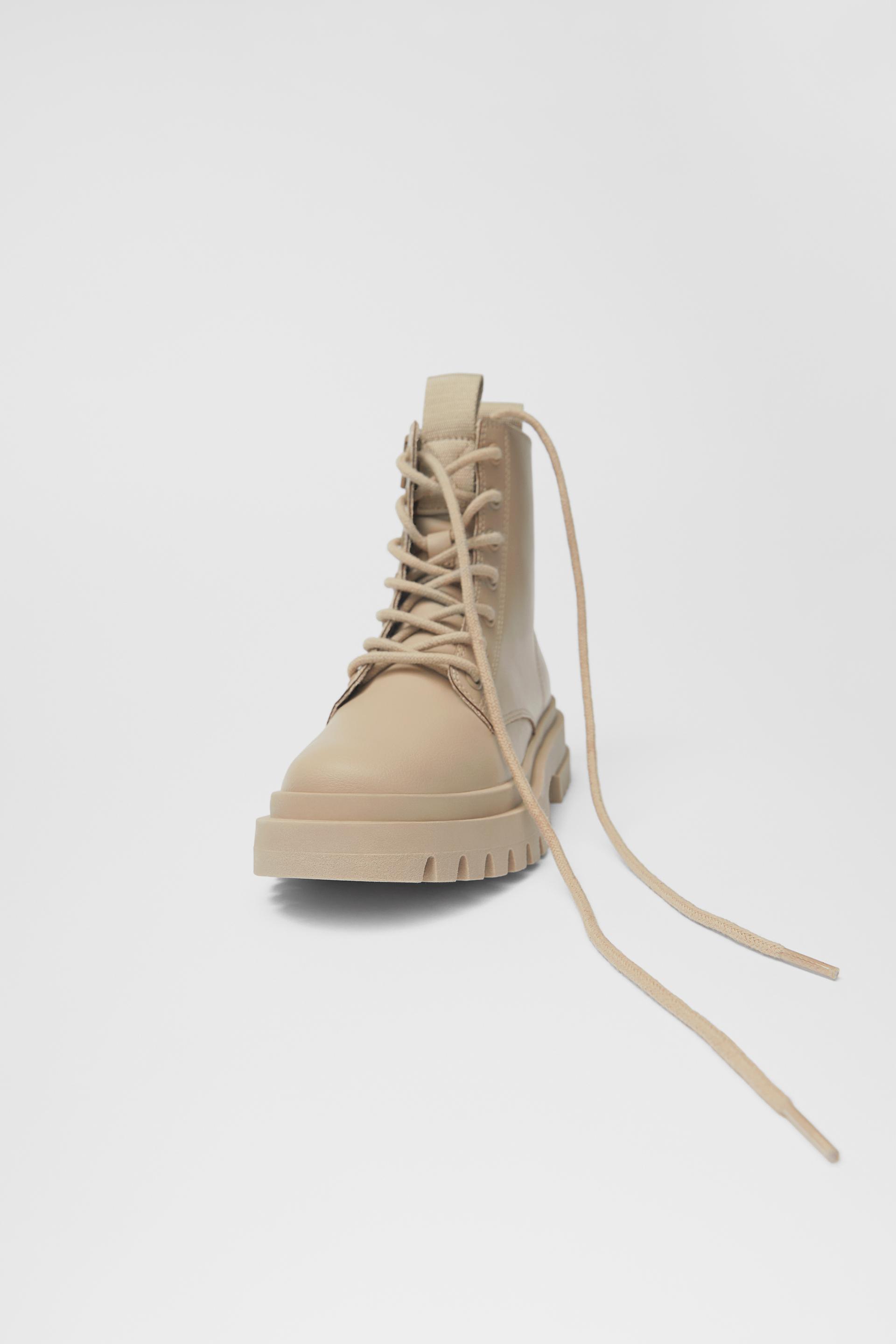 Zara solid color pull tab ankle boots Outlet