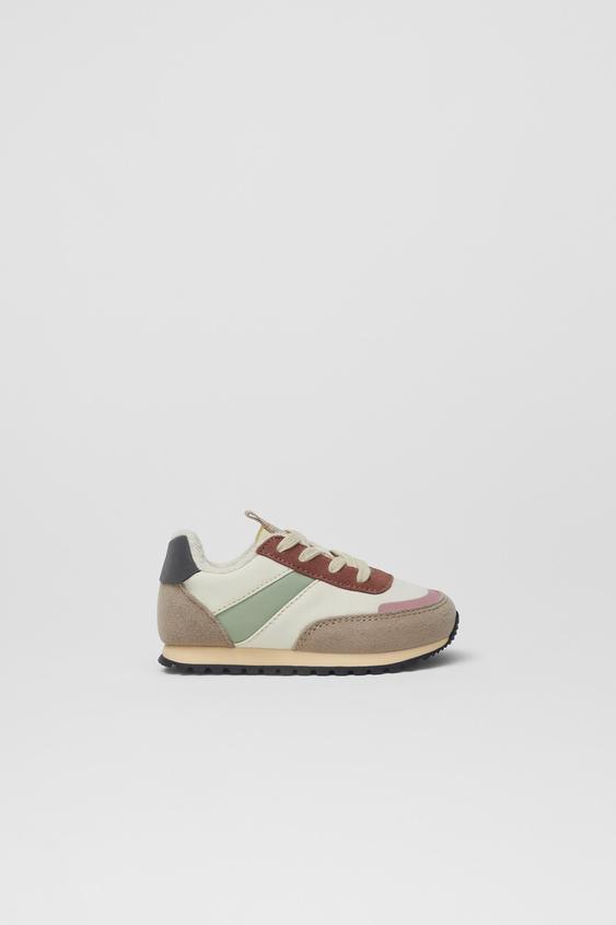 Zara light leather sneakers Clearance