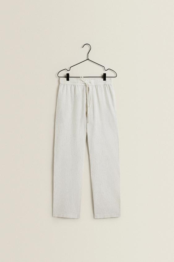 メンズ リネンパンツ エクリュ Zara Japan 日本 メンズ リネンパンツ エクリュ Zara Japan 日本