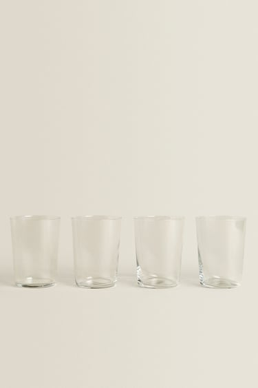 Image 0 of GLASS TUMBLER (PACK OF 4) from Zara