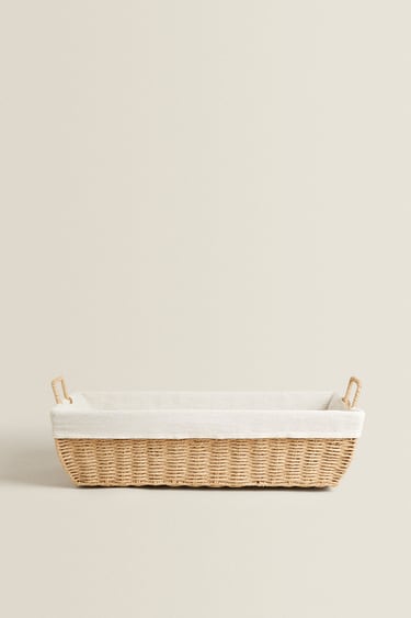 Image 0 of IRONING BASKET WITH FABRIC LINING from Zara