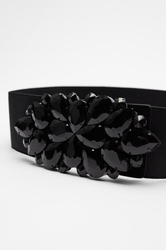 rhinestone elastic belt