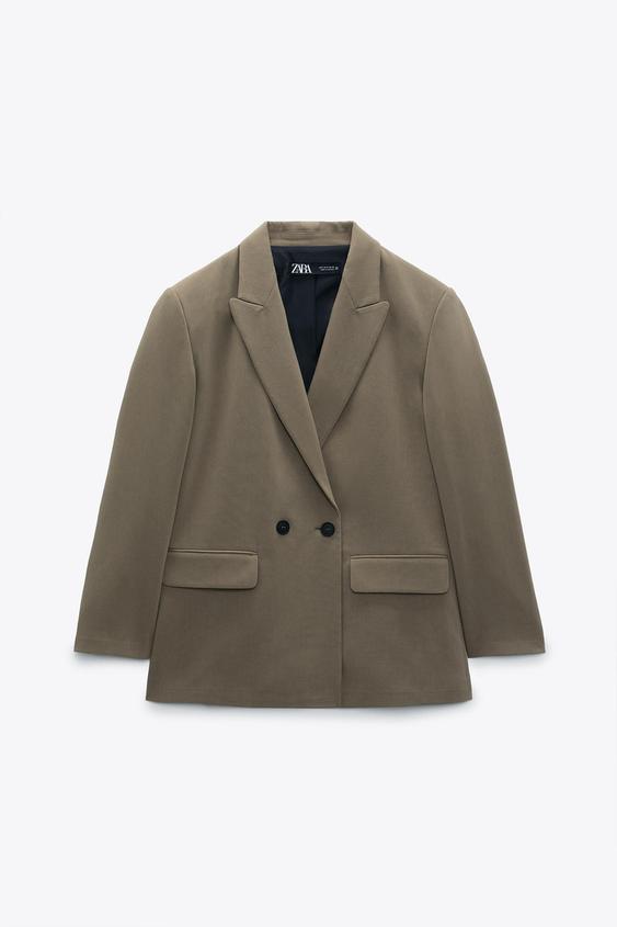 Blazer cruzada oversize zara clearance