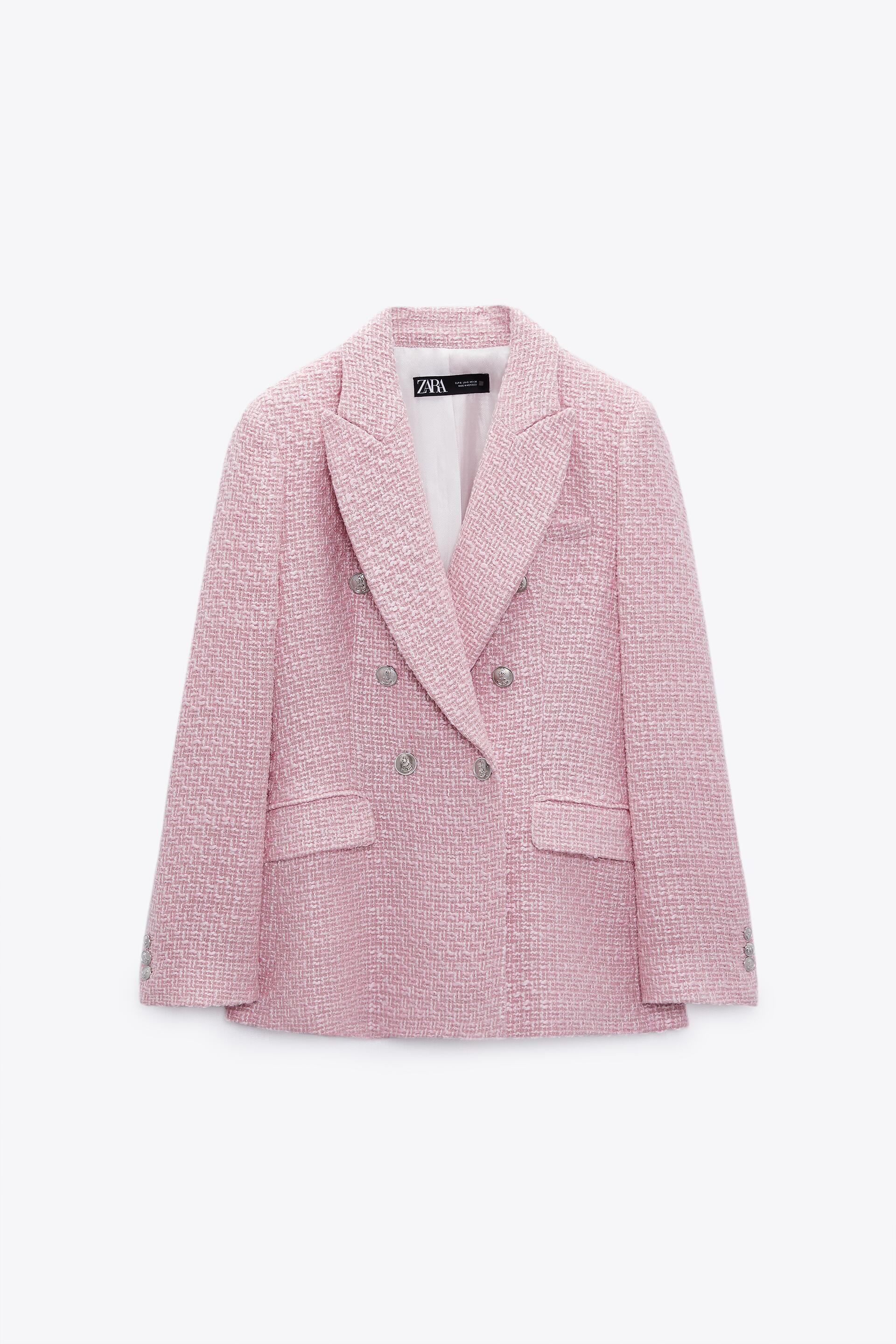 pink blazer double breasted