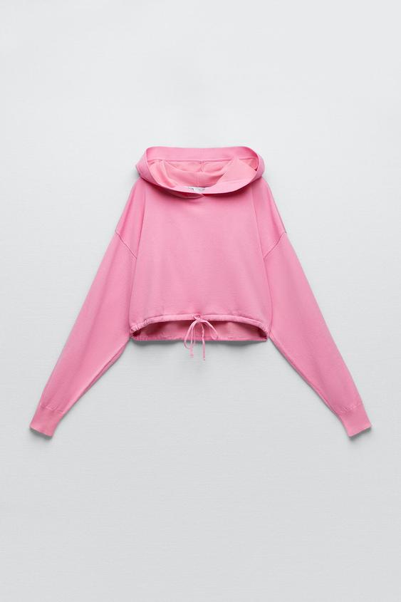 zara crop sweatshirt