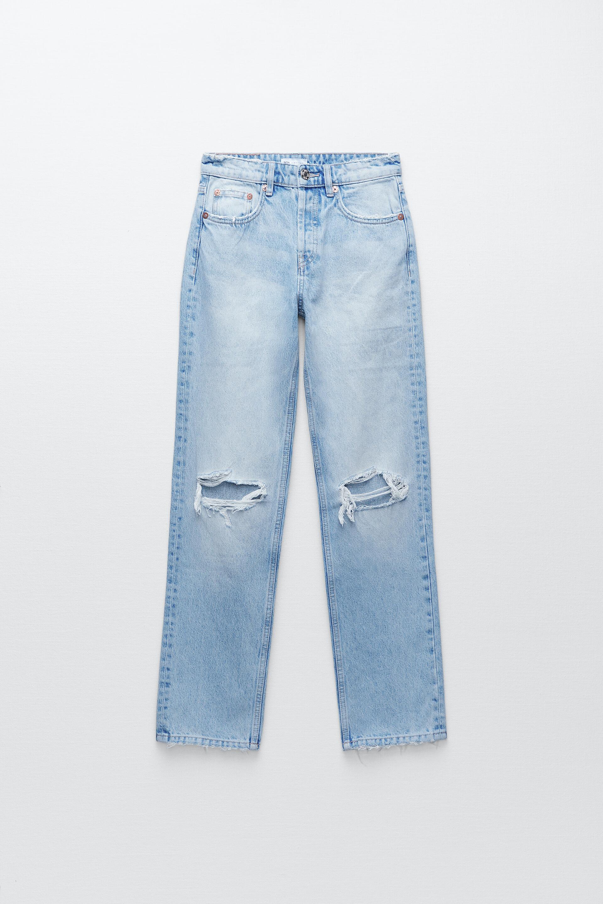 zara frayed jeans