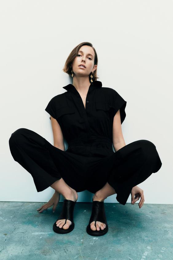 MONO LARGO BOLSILLOS - Negro | ZARA Chile