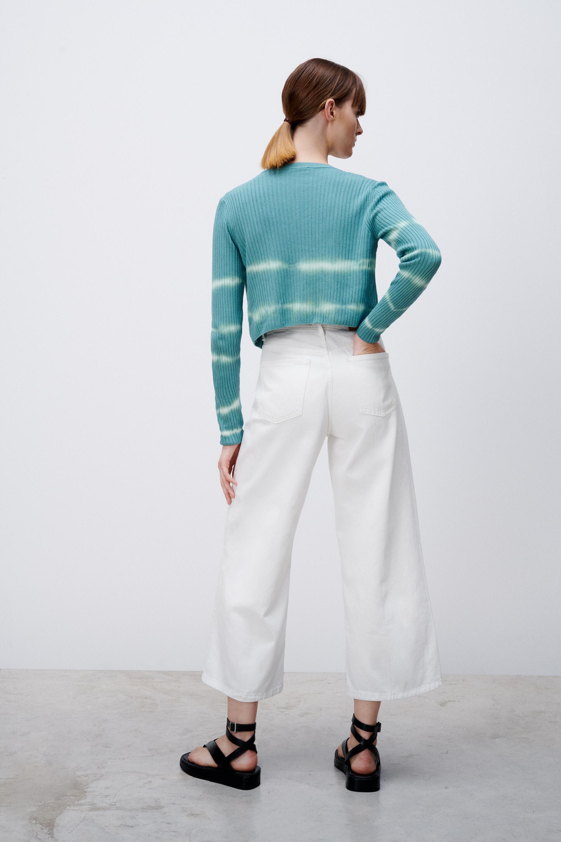 WIDE-LEG CROPPED JEANS - Black | ZARA Australia