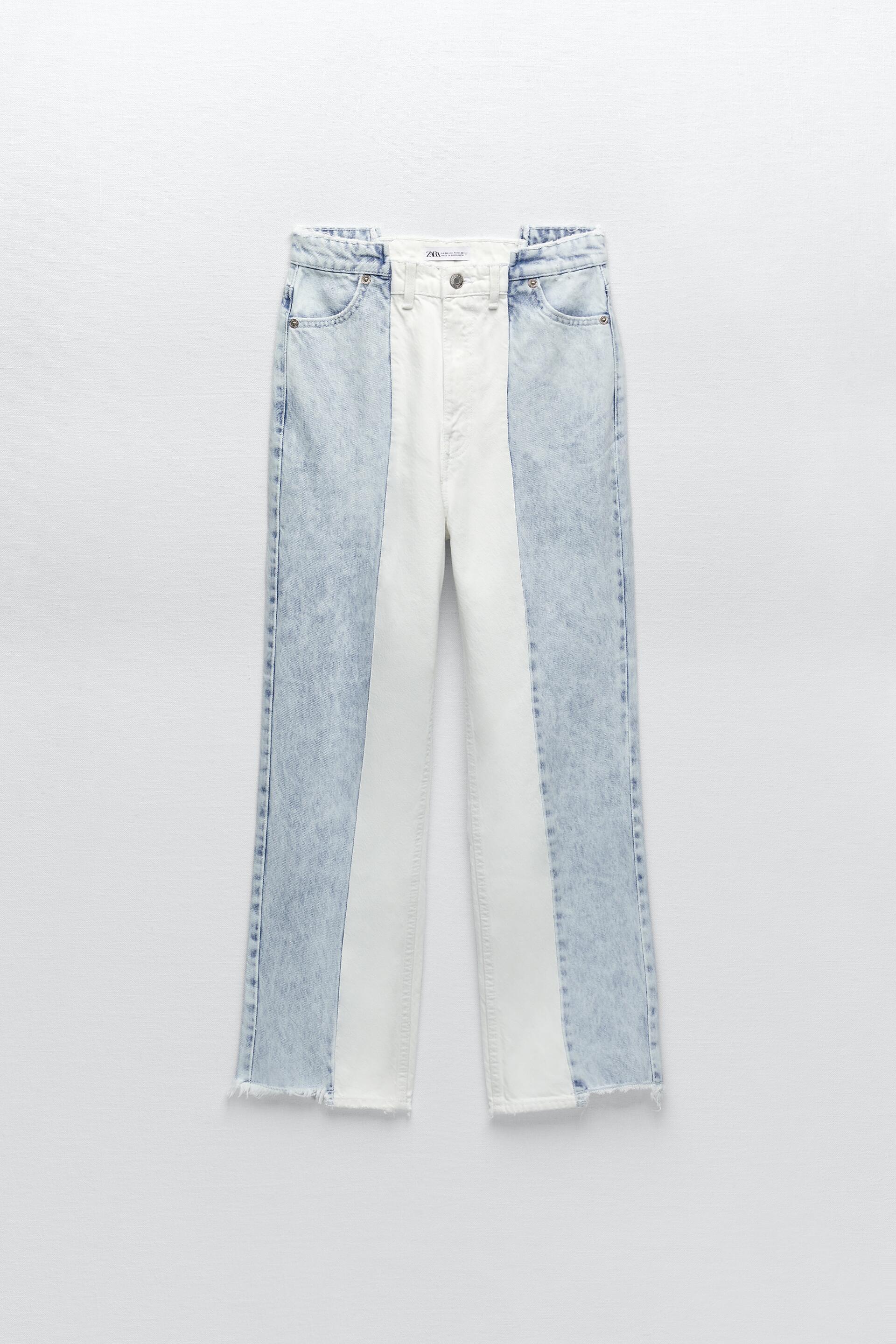 STRAIGHT JEANS - Blue/White | ZARA Australia