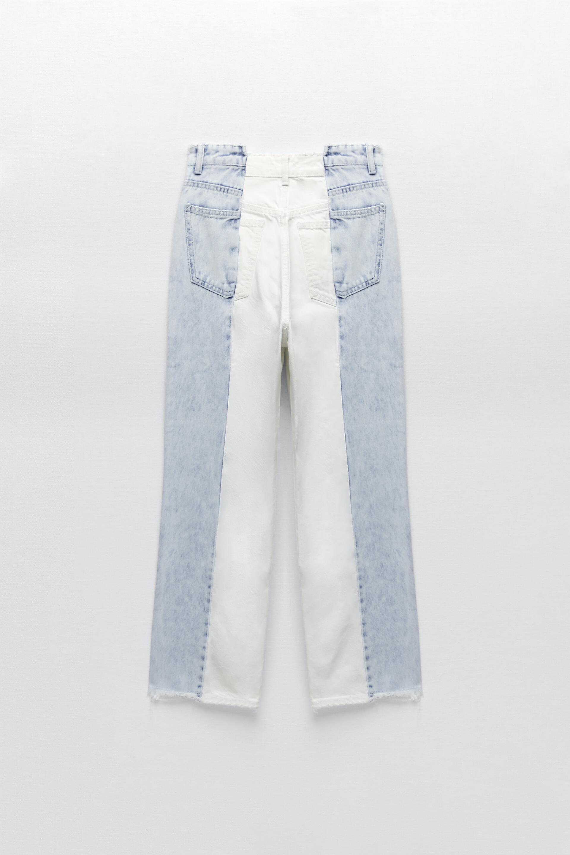 STRAIGHT JEANS - Blue/White | ZARA Australia