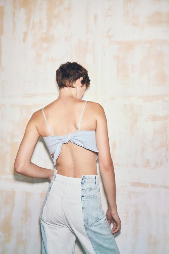 STRAIGHT JEANS - Blue/White | ZARA Australia
