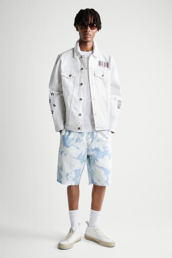 zara white jean jacket