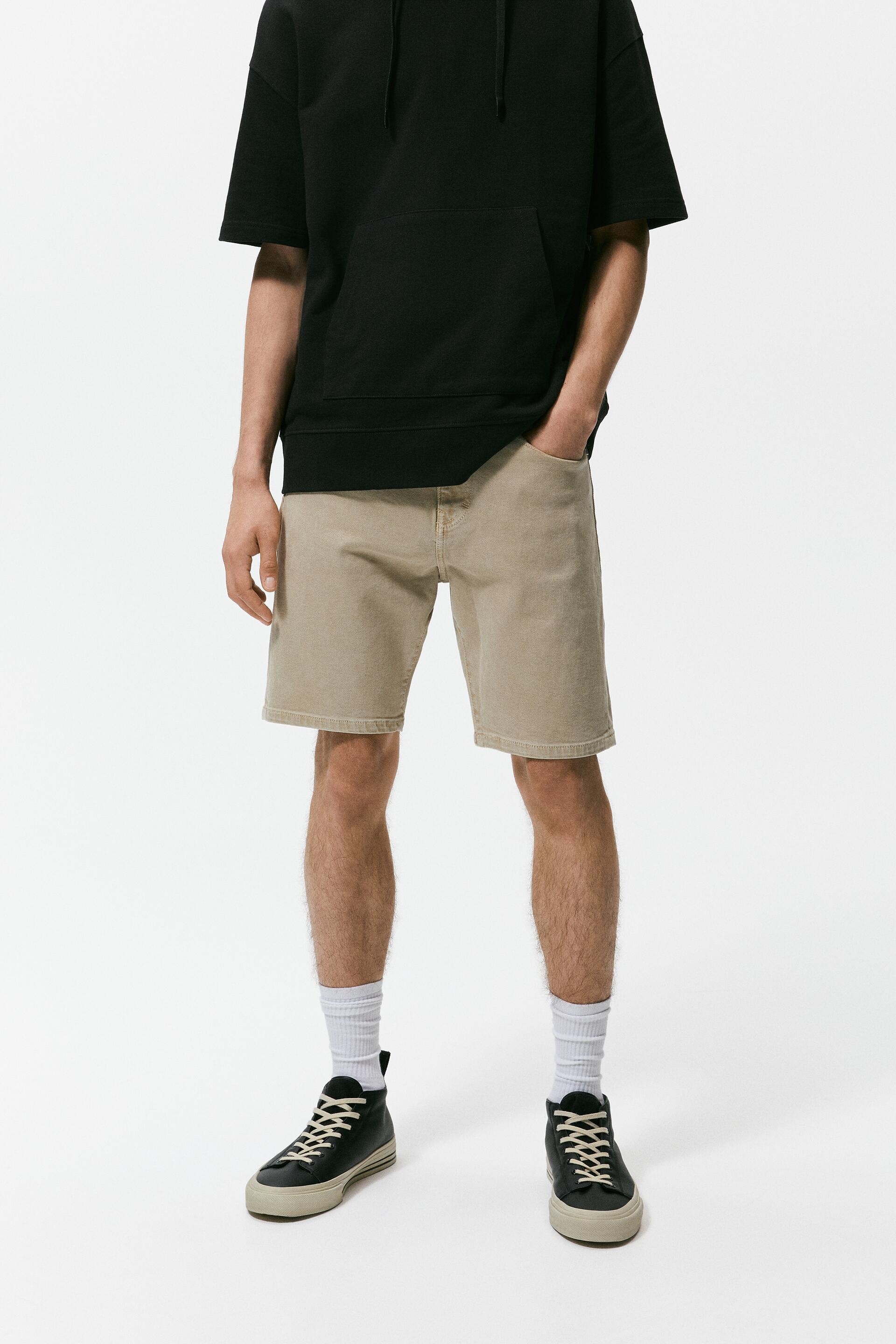 DENIM BERMUDA SHORTS - Sand | ZARA 