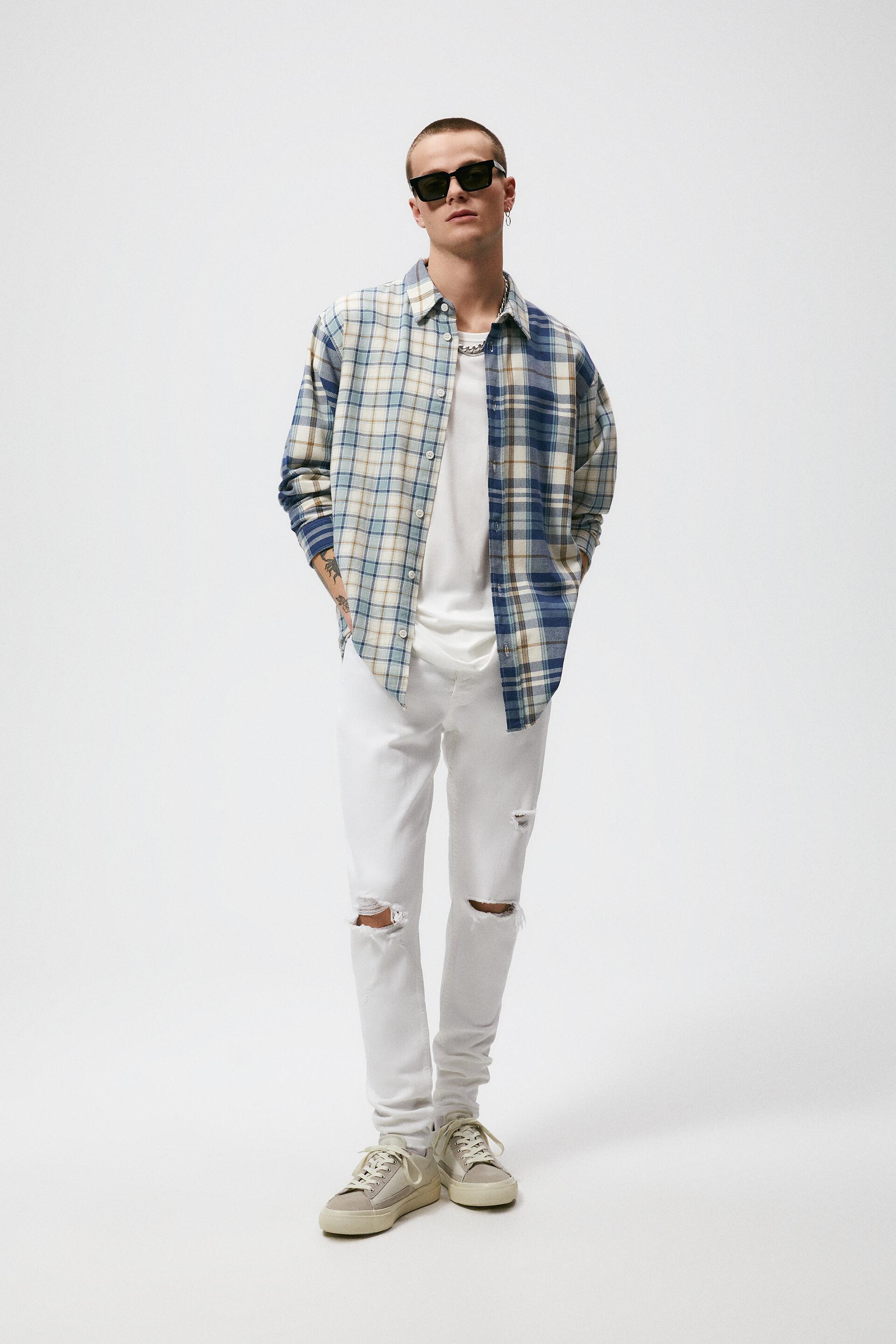 RIPPED SKINNY JEANS - White | ZARA 