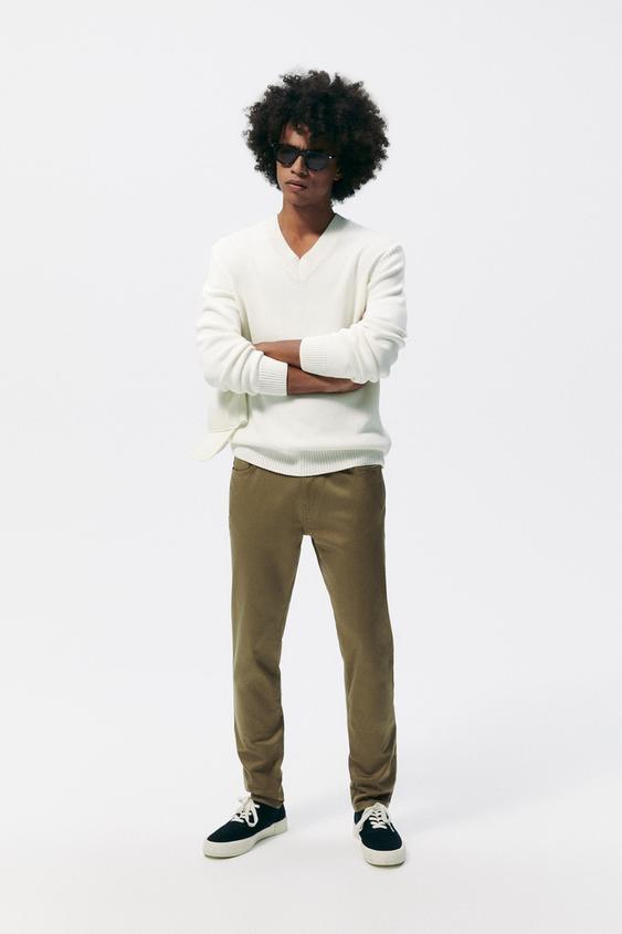 SKINNY FIT TROUSERS - camel | ZARA 