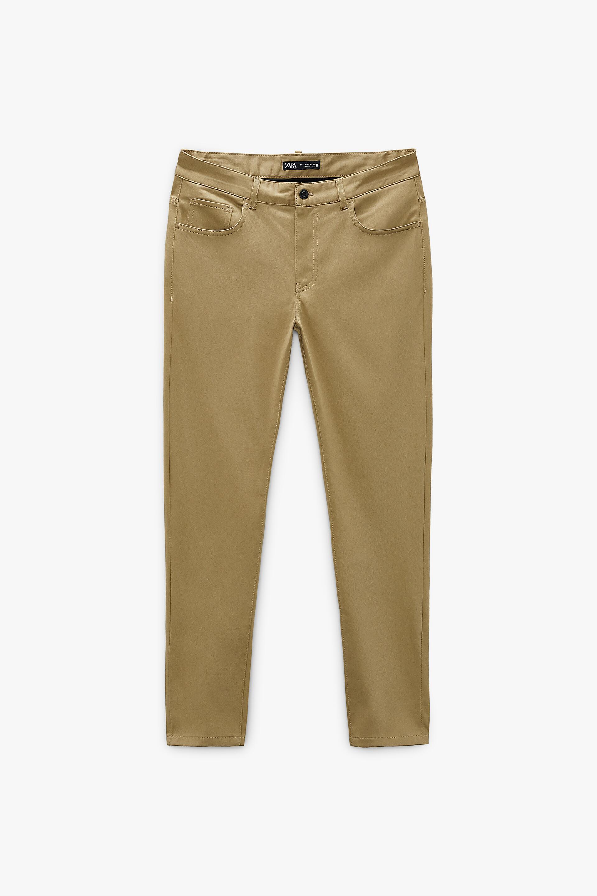 SKINNY FIT TROUSERS - camel | ZARA 
