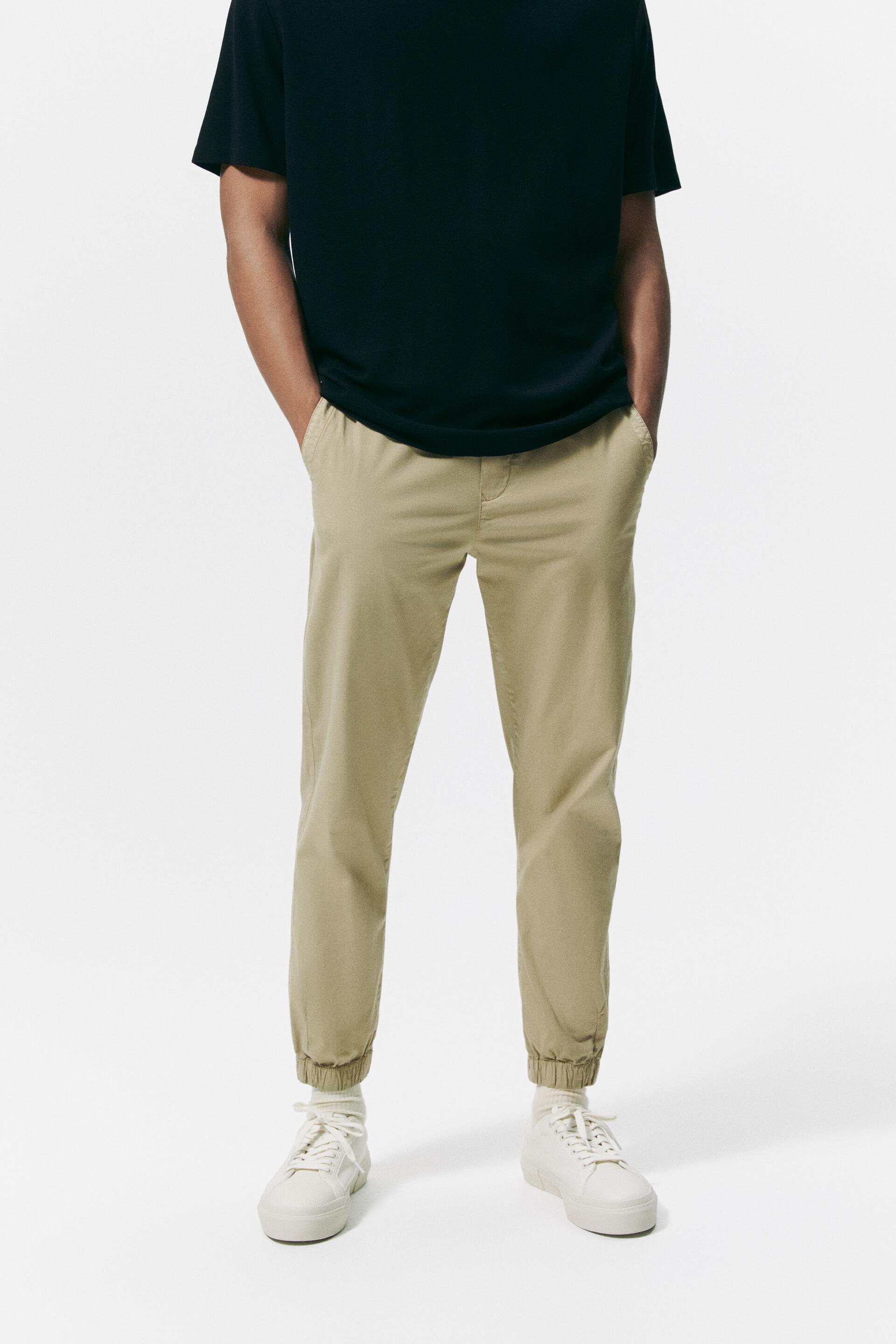 PANTALÓN CINTURA JOGGER LINO - VISCOSA - Natural | ZARA España