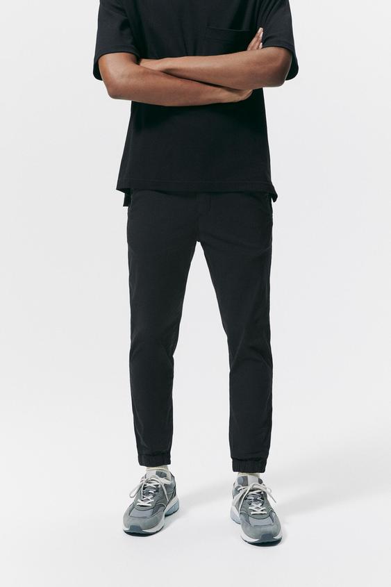 PANTALÓN CINTURA JOGGER RAYAS - Tostado | ZARA España