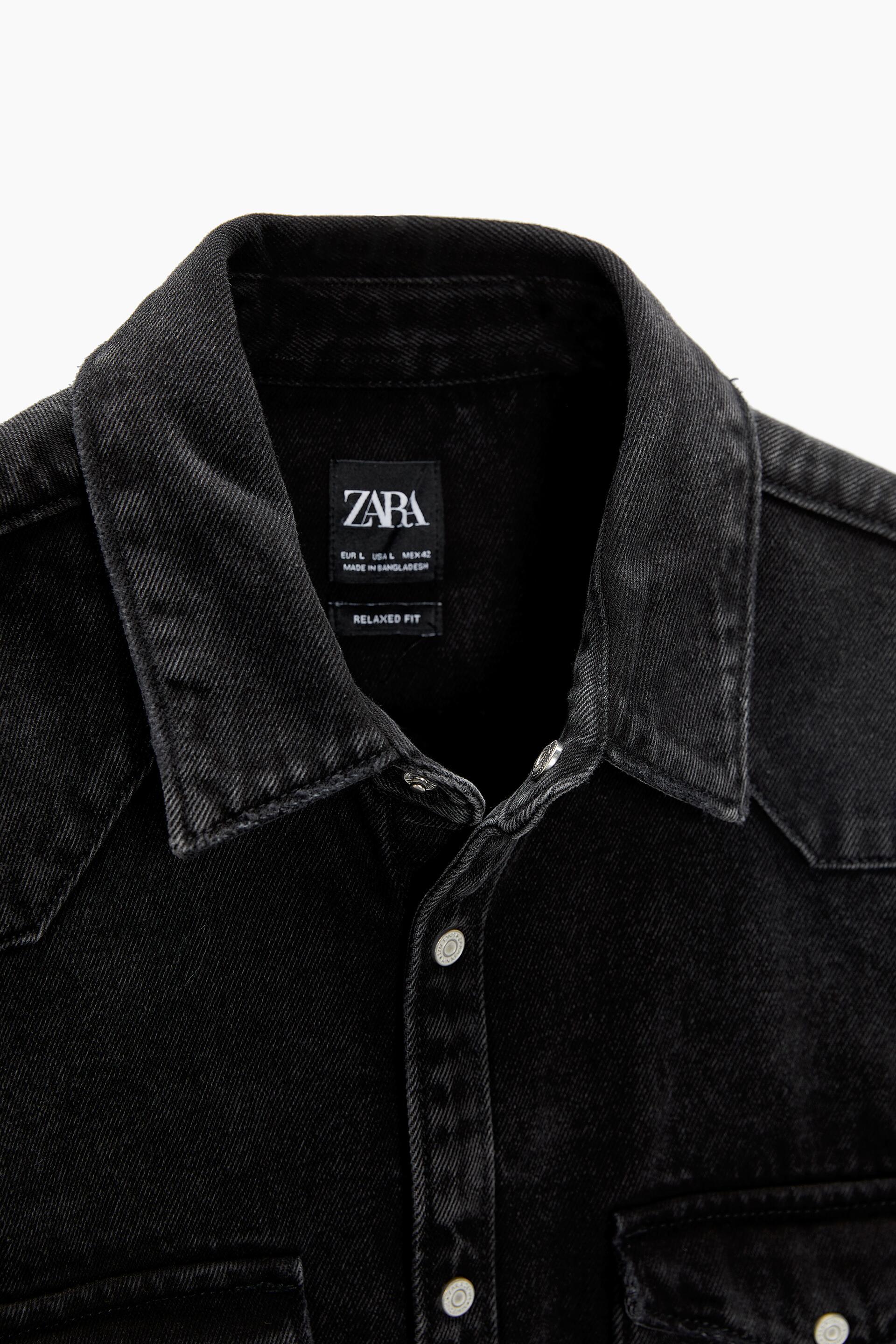 RIPPED DENIM OVERSHIRT - Light sand 