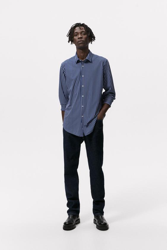 STRIPED STRETCH SHIRT - Stripes | ZARA 