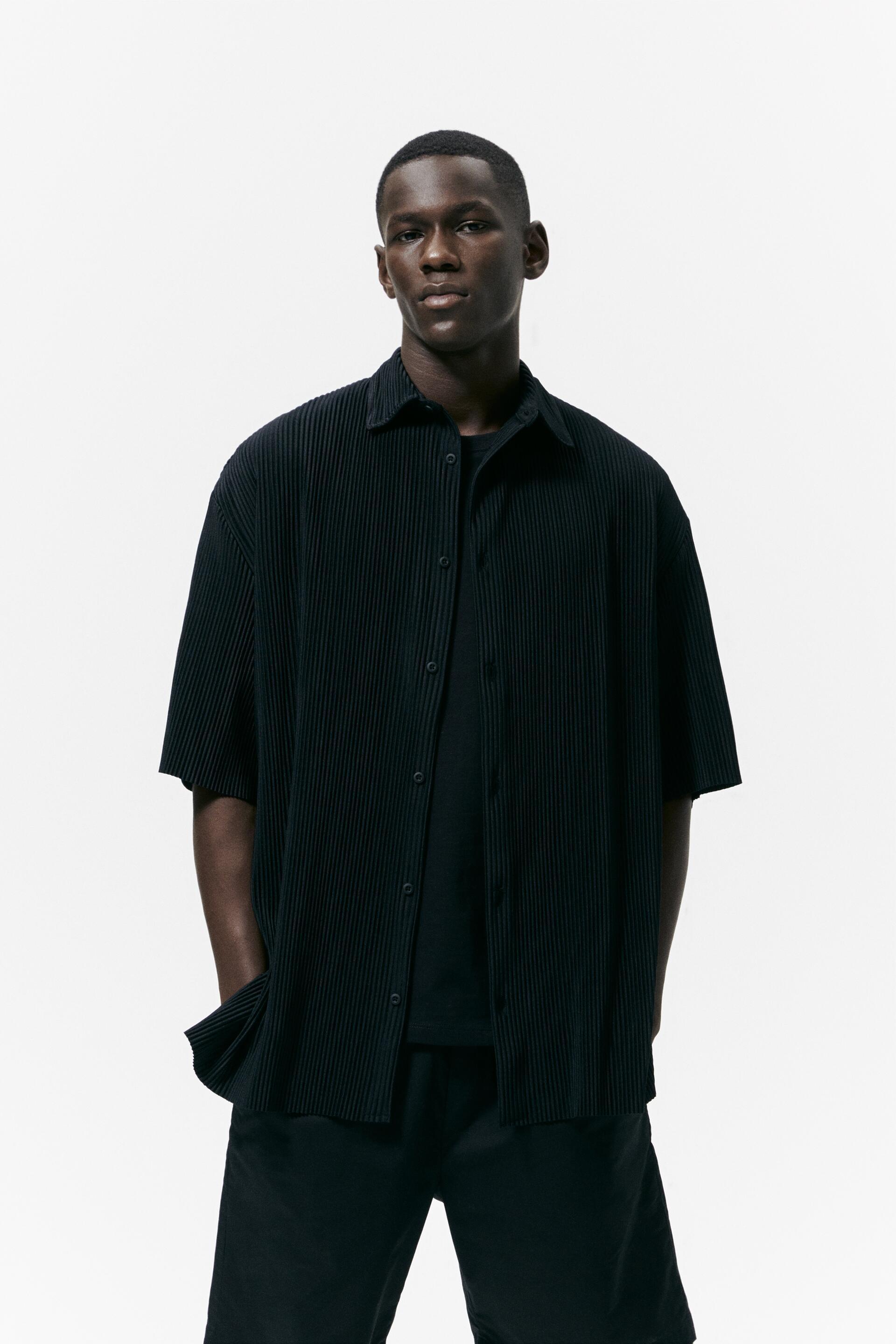 Zara oversized pleated shirt Clearance