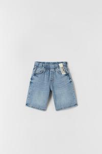 BALLOON FIT DENIM BERMUDA SHORTS - Mid-blue | ZARA South Africa