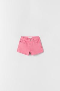 DENIM BERMUDA SHORTS WITH DARTS 