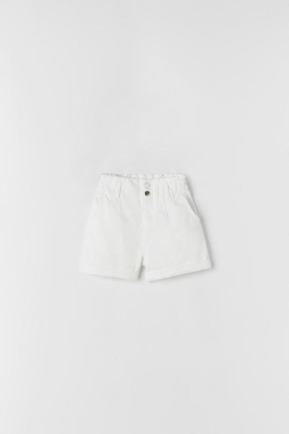 white denim short